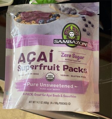 Zero Sugar Pure Unsweetened Aa Berry Superfruit Packs, Aa Berry