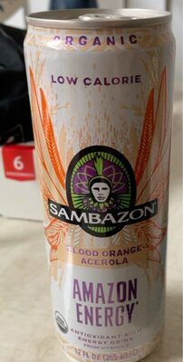 Blood Orange Acerola Organic Low Calorie Antioxidant Rich Energy Drink, Blood Orange Acerola