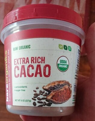 100% Raw Organic Powder, Extra Rich Cacao