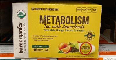 Yerba Mate, Orange, Garcinia Cambogia Slim Care Oolong Tea With Superfoods Single Serve Cups, Yerba Mate, Orange, Garcinia Cambogia