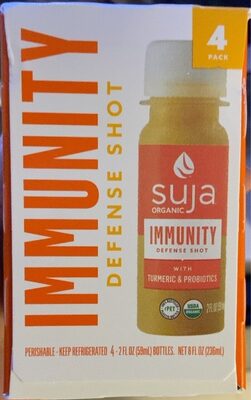 Organic Immunity Defense Shot With Turmeric & Probiotics  Juice Drink