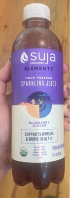 Blueberry Ginger Cold-Pressed Sparkling Fruit Juice Drink, Blueberry Ginger