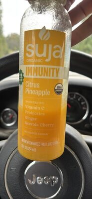 Suja Organic Cold-Pressed Citrus Immunity, 12 Fl Oz, Orange; Pineapple; Mango; Coconut