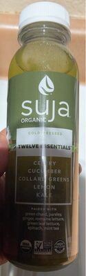 Twelve Essentials Celery, Cucumber, Collard Greens, Lemon, Kale Organic Cold-Pressed Vegetable & Fruit Juice Drink, Twelve Essentials