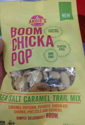 Sea Salt Caramel Popcorn, Peanuts, Chocolate Chunks, Pretzels And Cashews Trail Mix, Sea Salt Caramel