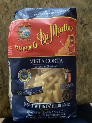 Italian Durum Wheat Pasta Macaroni Product, Mista Corta