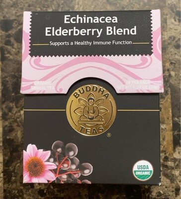 Echinacea Elderberry Blend Organic Herbal Tea Bags, Echinacea Elderberry Blend