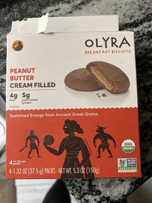 Peanut Butter Cream Filled Breakfast Biscuits, Peanut Butter