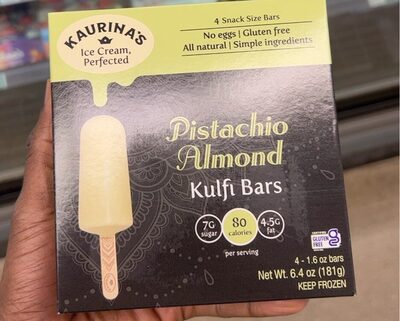Pistachio Almond Kulfi Bars, Pistachio Almond