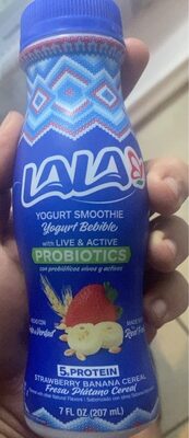 Strawberry Banana Cereal Yogurt Smoothie With Probiotics, Strawberry Banana Cereal