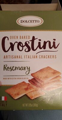 Rosemary Oven Baked Crostini Artisanal Italian Crackers, Rosemary
