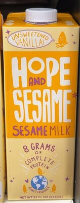 Unsweetened Vanilla! Sesamemilk, Unsweetened Vanilla!