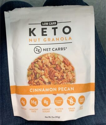 Low Carb Keto Cinnamon Pecan Nut Granola, Cinnamon; Pecan