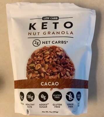 Low Carb Keto Cacao Nut Granola, Cacao