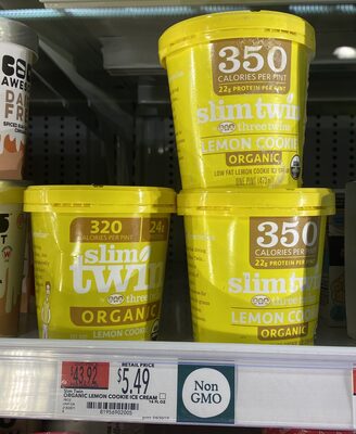Lemon Cookie Organic Low Fat Ice Cream, Lemon Cookie