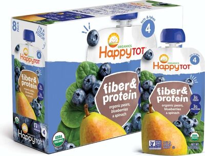 Fiber & Protein Pears Blueberries & Spinach Organic