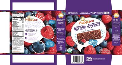 Blueberry & Raspberry Organic Gluten-Free Fruit & Oat Bars, Blueberry & Raspberry