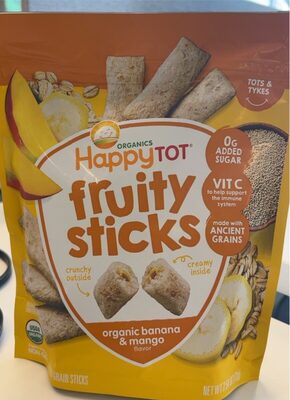 Fruity Sticks Banana & Mango Flavor Filled Grain Sticks, Banana; Mango
