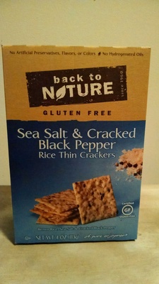 Sea Salt & Cracked Black Pepper Gluten Free Rice Thin Crackers, Sea Salt & Cracked Black Pepper