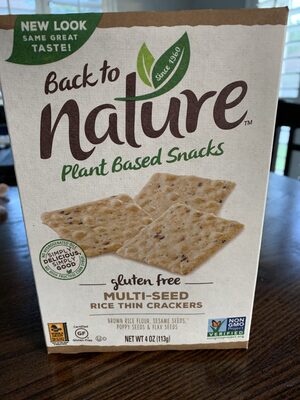 Multi-Seed Gluten Free Rice Thin Crackers, Multi-Seed