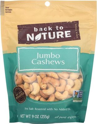 Sea Salt Roasted Jumbo Cashews, Sea Salt