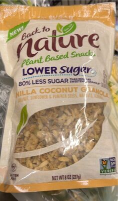 Vanilla Coconut Granola Plant Based Snacks, Vanilla Coconut