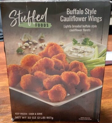 Buffalo Style Cauliflower Wings Lightly Breaded Buffalo Style Cauliflower Florets, Buffalo Style Cauliflower Wings