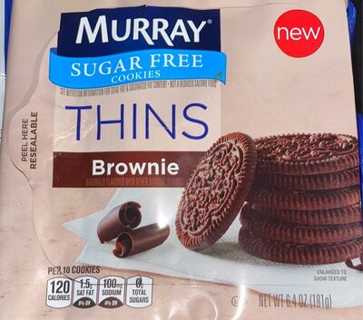 Brownie Flavored Thins Cookies, Brownie
