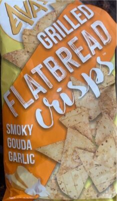 Smoky Gouda Garlic Grilled Flatbread Crisps, Smoky Gouda Garlic