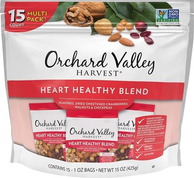 Heart Healthy Almonds, Dried Sweetened Cranberries, Walnuts & Chickpeas Blend, Heart Healthy