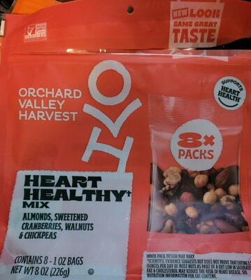 Heart Healthy Almonds, Dried Sweetened Cranberries, Walnuts & Chickpeas Blend, Heart Healthy