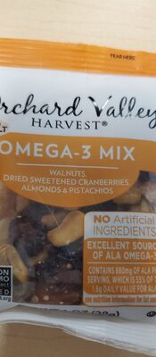 Omega-3 Mix Walnuts, Dried Sweetened Cranberries, Almonds & Pistachios, Omega-3 Mix