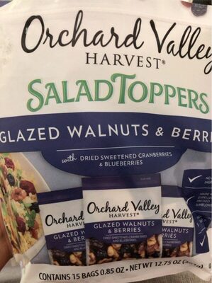 Glazed Walnuts & Berries With Dried Sweetened Cranberries & Blueberries Salad Toppers, Dried Sweetened Cranberries & Blueberries
