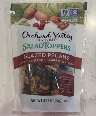 Glazed Pecans With Dried Sweetened Cranberries & Pepitas Salad Toppers, Glazed Pecans