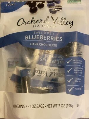 Sweetened Blueberries Dark Chocolate, Sweetened Blueberries
