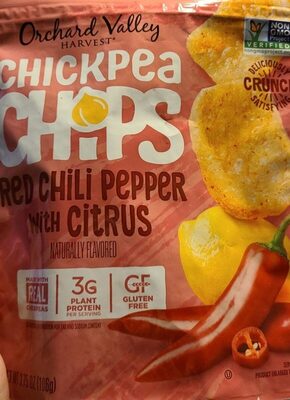 Red Chili Pepper With Citrus Flavored Chickpea Chips, Red Chili Pepper With Citrus