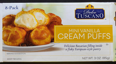 Dolce Tuscano, Cream Puffs, Mini Vanilla, Mini Vanilla