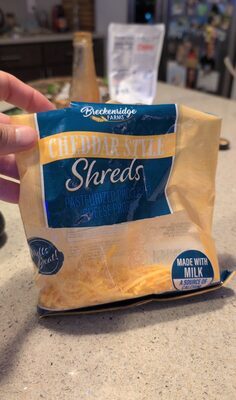 Cheddar Style Shreds Pasteurized Processed Cheese Product, Cheddar Style