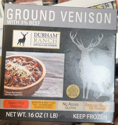Ground Venison With 3% Beef, Beef