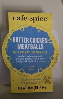 Cafe Spice Butter Chicken Meatballs With Saffron Rice, 16 Oz