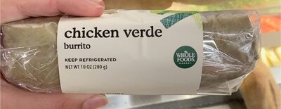 Chicken Verde Burrito, Chicken