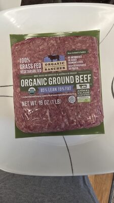 85% Lean 15% Fat Organic Ground Beef