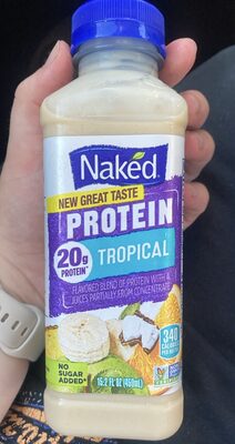 Naked No Sugar Added Protein Juice Smoothie 15.2 Fluid Ounce Plastic Bottle