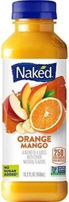 Naked Pure Fruit Orange Mango 100% Juice 15.2 Fluid Ounce Bottle