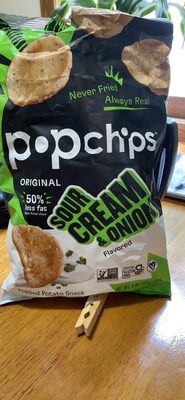 Sour Cream & Onion Potato Popped Chip Snack, Sour Cream & Onion