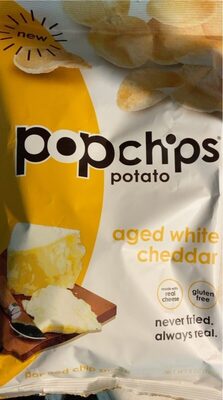 Aged White Cheddar Potato Popped Chip Snack, White Cheddar