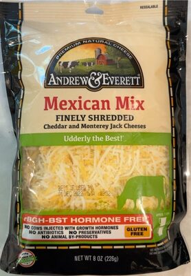 Mexican Mix Finely Shredded Cheddar And Monterey Jack Cheeses, Mexican Mix