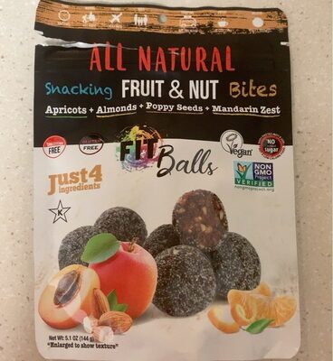 Apricots + Almonds + Poppy Seeds + Mandarin Zest Fruit & Nut Bites Snacking, Apricots + Almonds + Poppy Seeds + Mandarin Zest