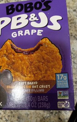 Pb&Js Grape Soft Baked Peanut Butter Oat Crust With Grape Filling Bars, Pb&Js Grape