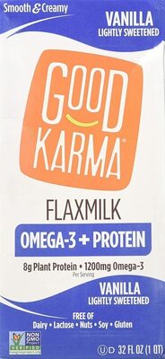 Omega-3 + Protein Vanilla Lightly Sweetened Flaxmilk, Vanilla